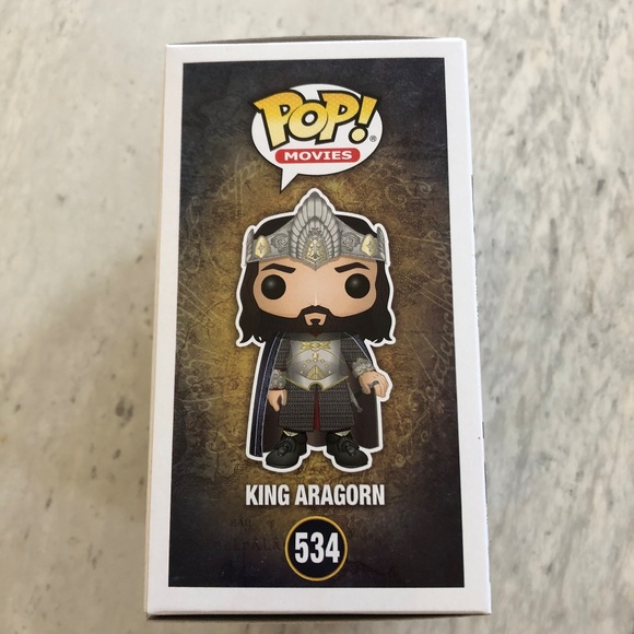 FUNKO POP! LORD OF THE RINGS KING ARAGORN B/N Excl - Picture 5 of 7